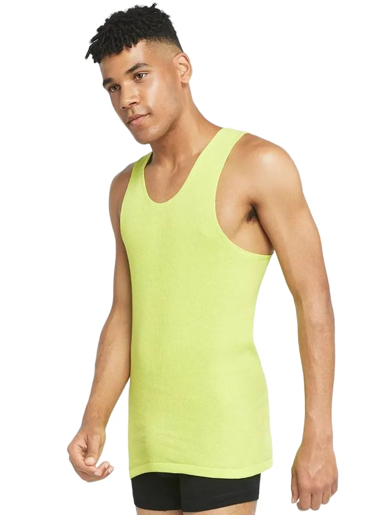 5 x Bonds X-Temp Fluro Yellow Mens Chesty Cotton Plain Singlet Tank Top