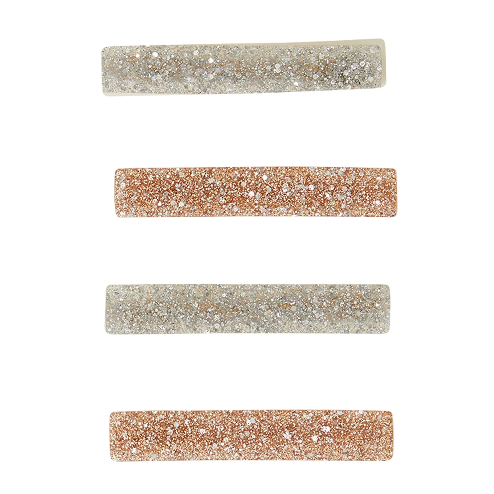 Accessorize London Multi Glitter Resin Hair Clips Pack Of 4