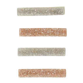 Accessorize London Multi Glitter Resin Hair Clips Pack Of 4