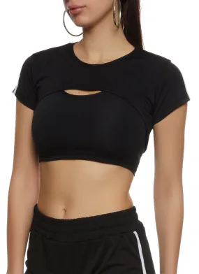 Active Cropped Tee and Tank Top Set