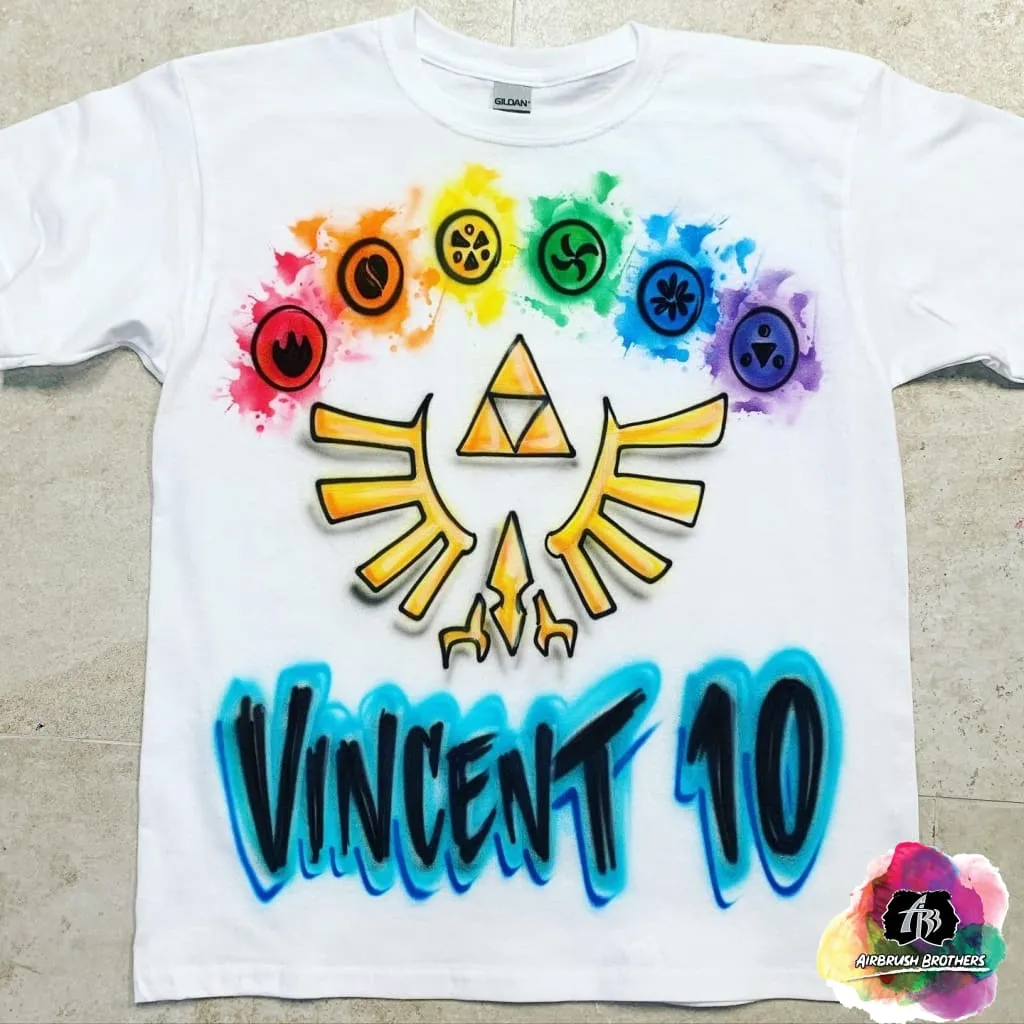 Airbrush Zelda Birthday Shirt Design