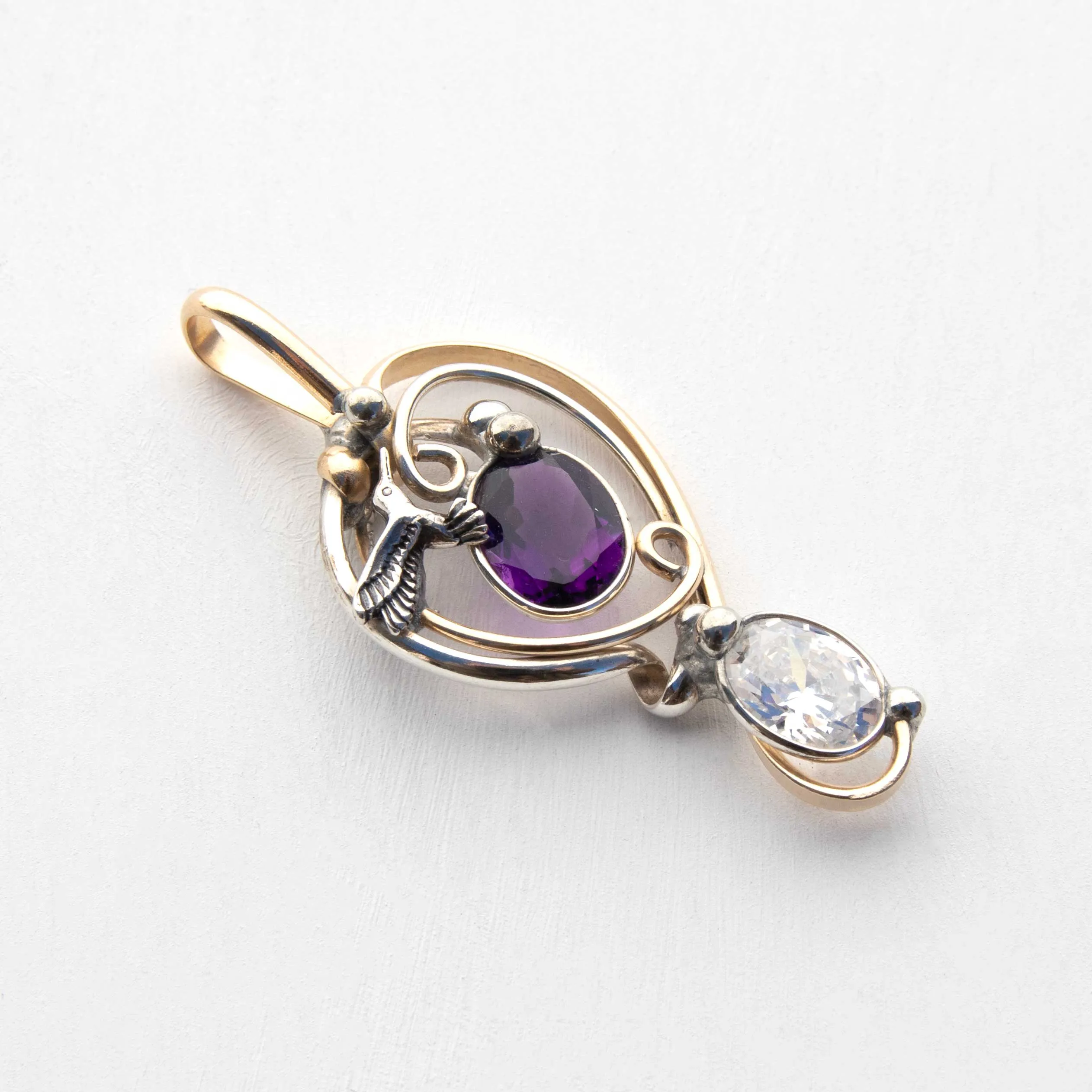 Amethyst, Quartz - Pendant