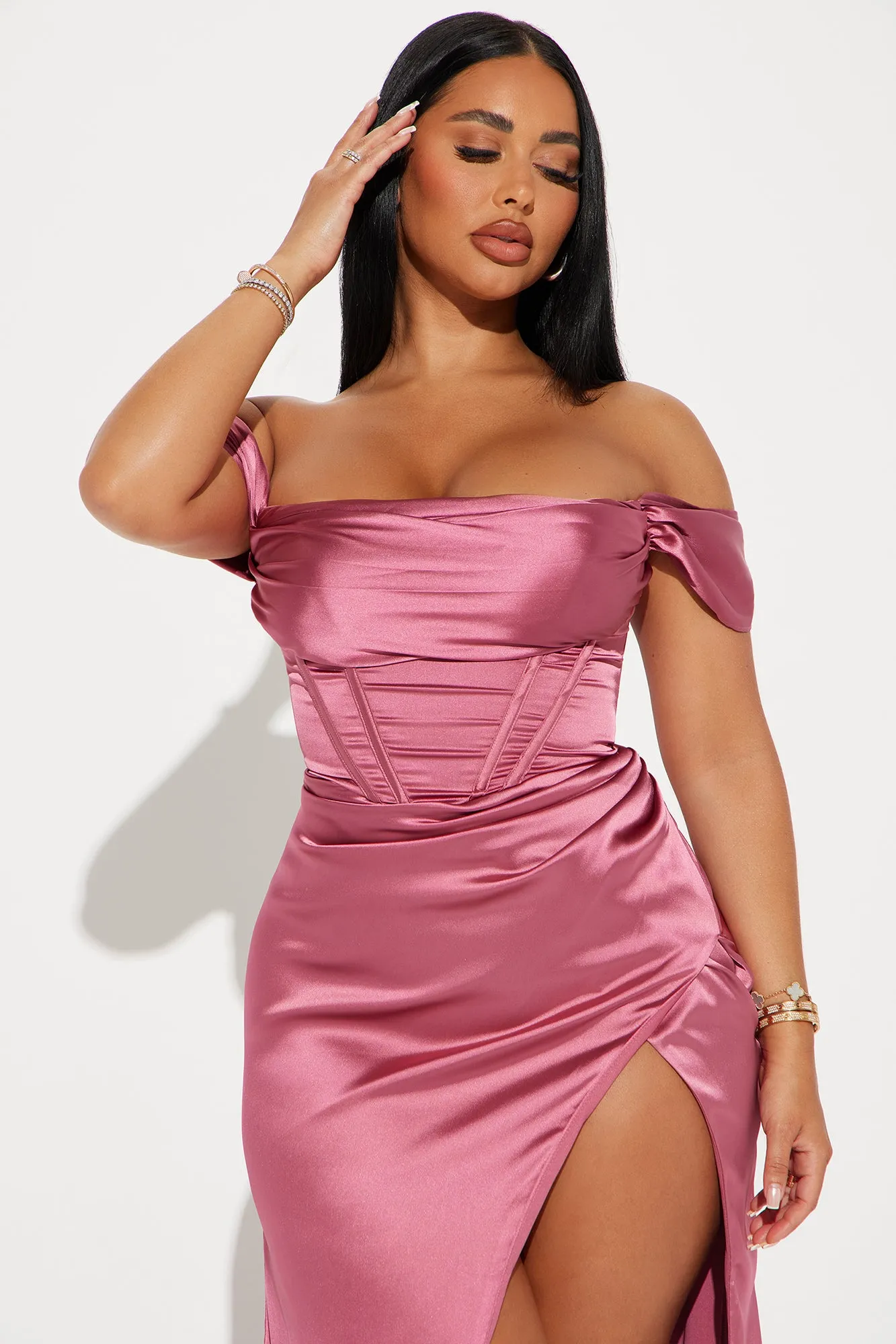 Andrea Corset Gown - Mauve