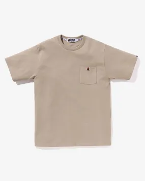 Ape Head One Point Pocket Tee Beige