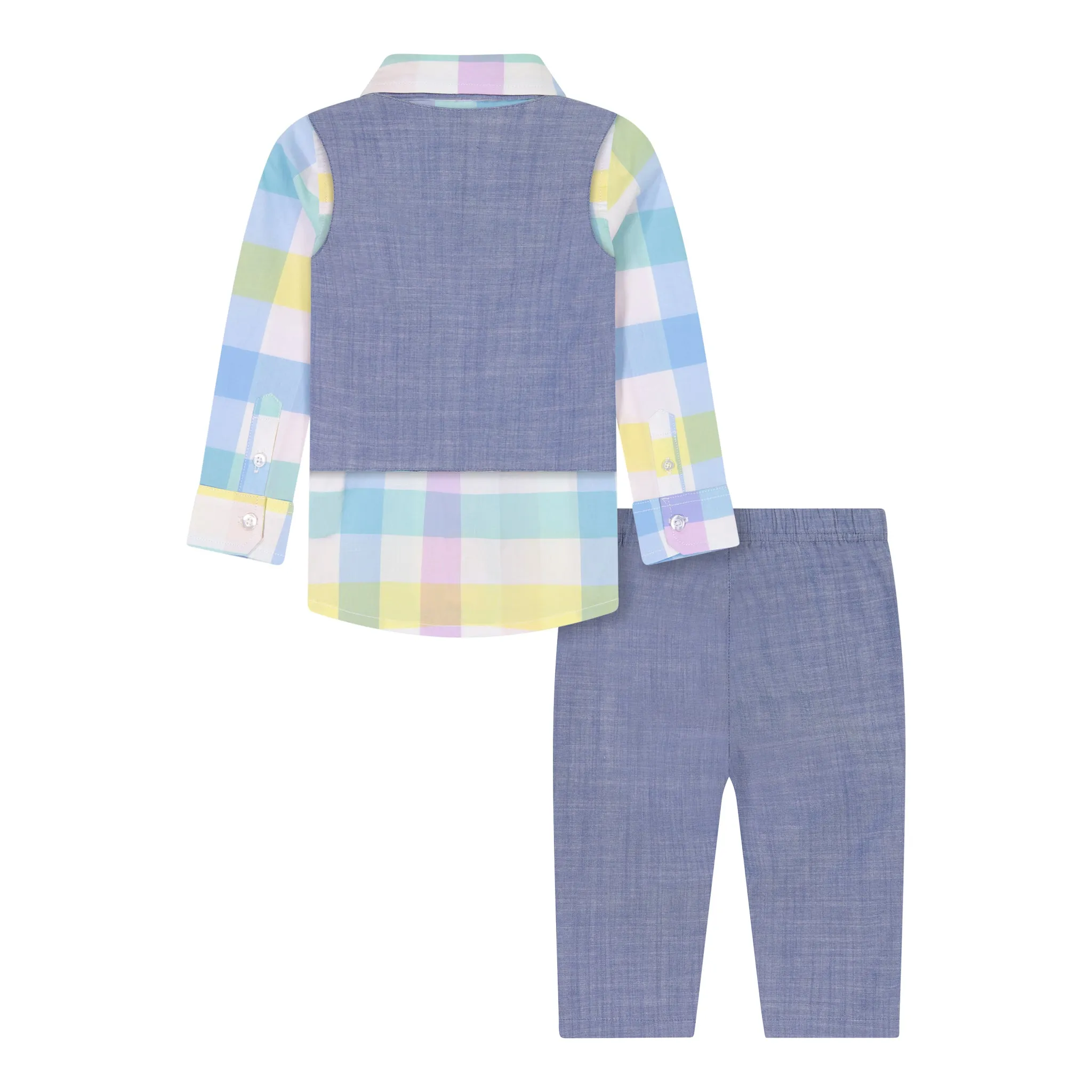 Baby Boys Chambray Vest Set