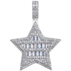 Baguette Diamond Star Pendant