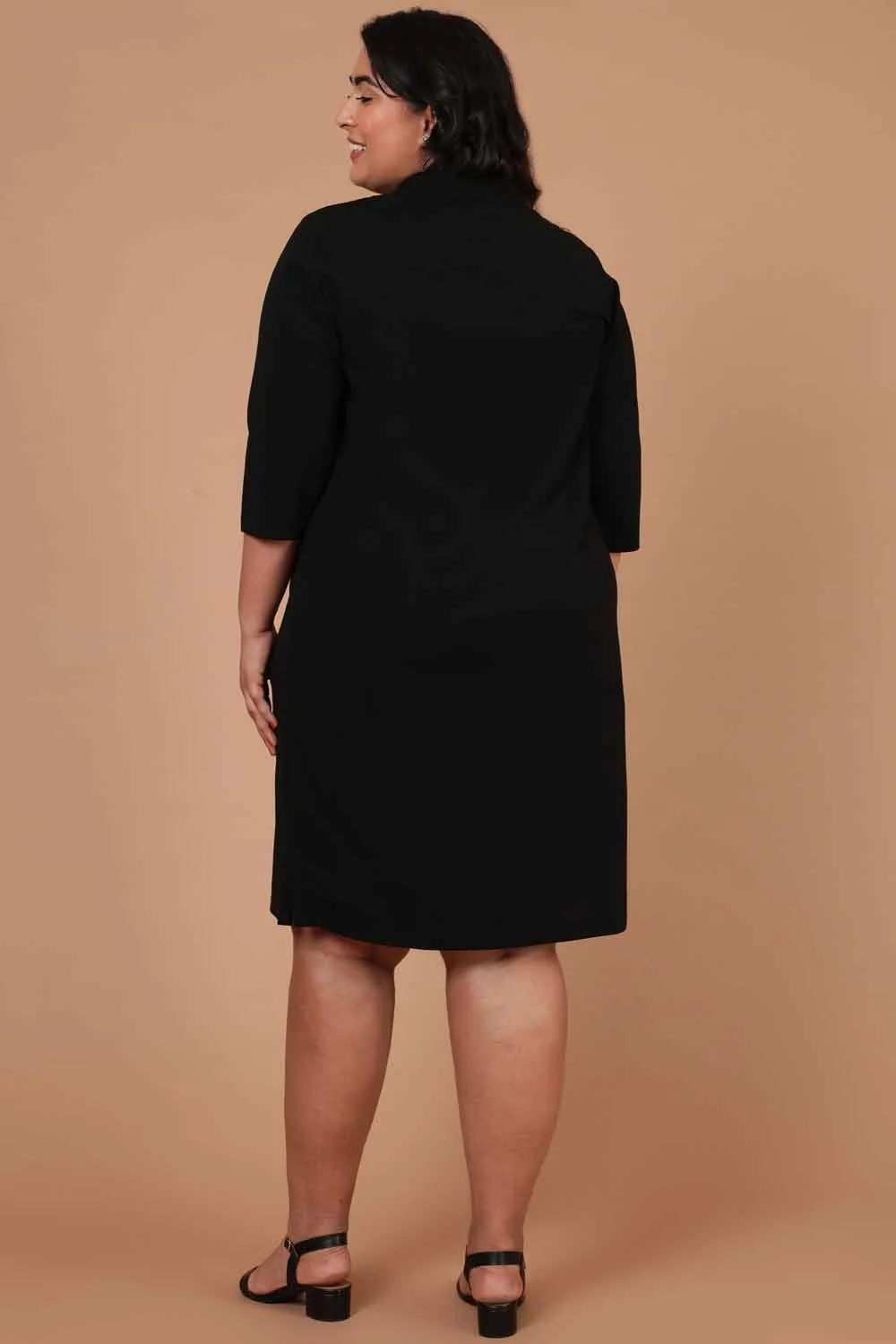 Black Party Shirt Dress