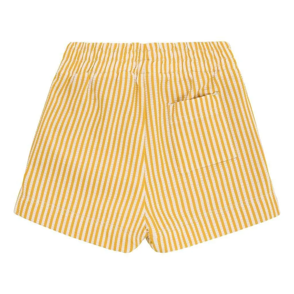 Canary Stripe Mini Swim Trunk