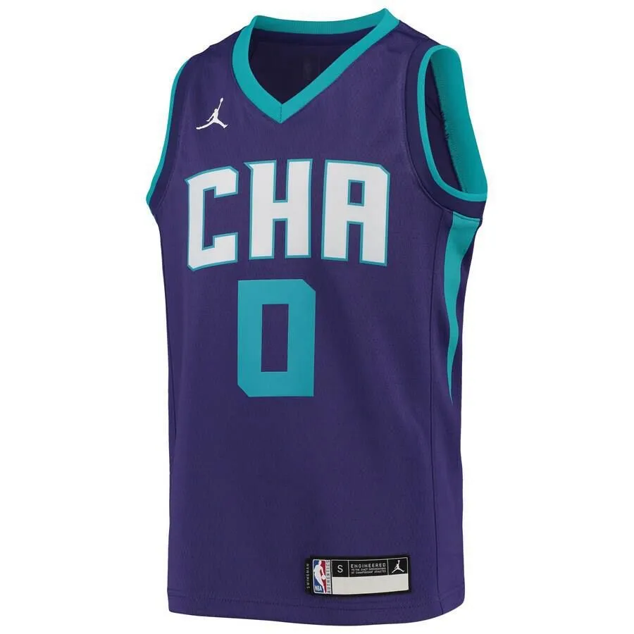 Charlotte Hornets Miles Bridges Jordan Brand Swingman Player Statement Jersey Kids - Purple | Ireland W8097Z5