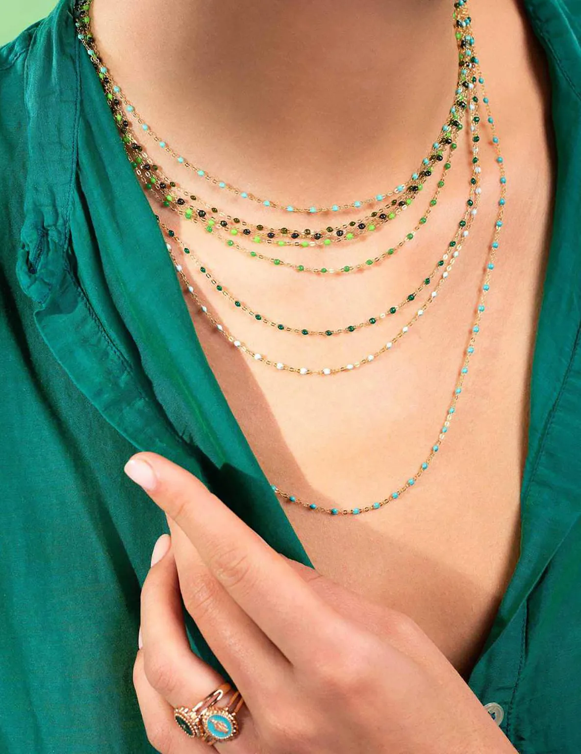 CLASSIC 20 GIGI NECKLACE IN GREEN