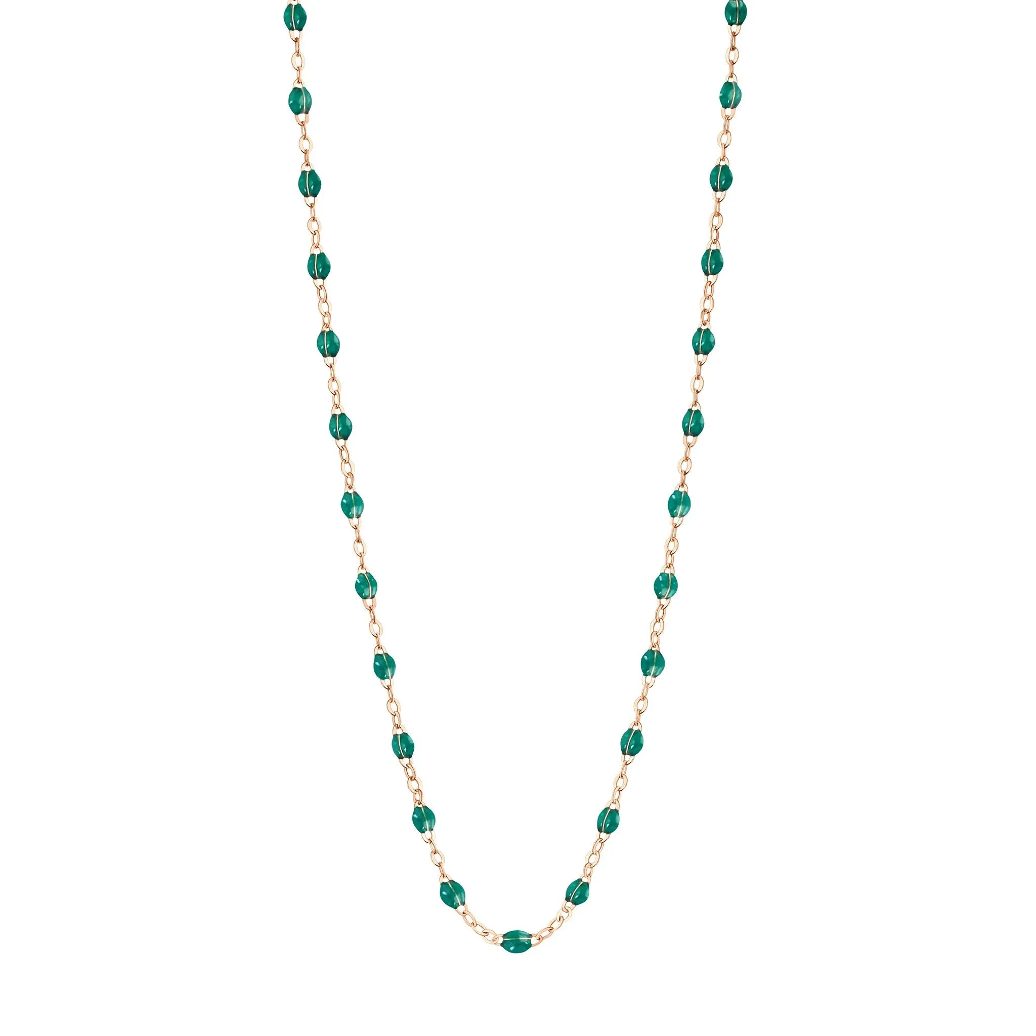 Classic Gigi Emerald necklace, Rose Gold, 19.7"