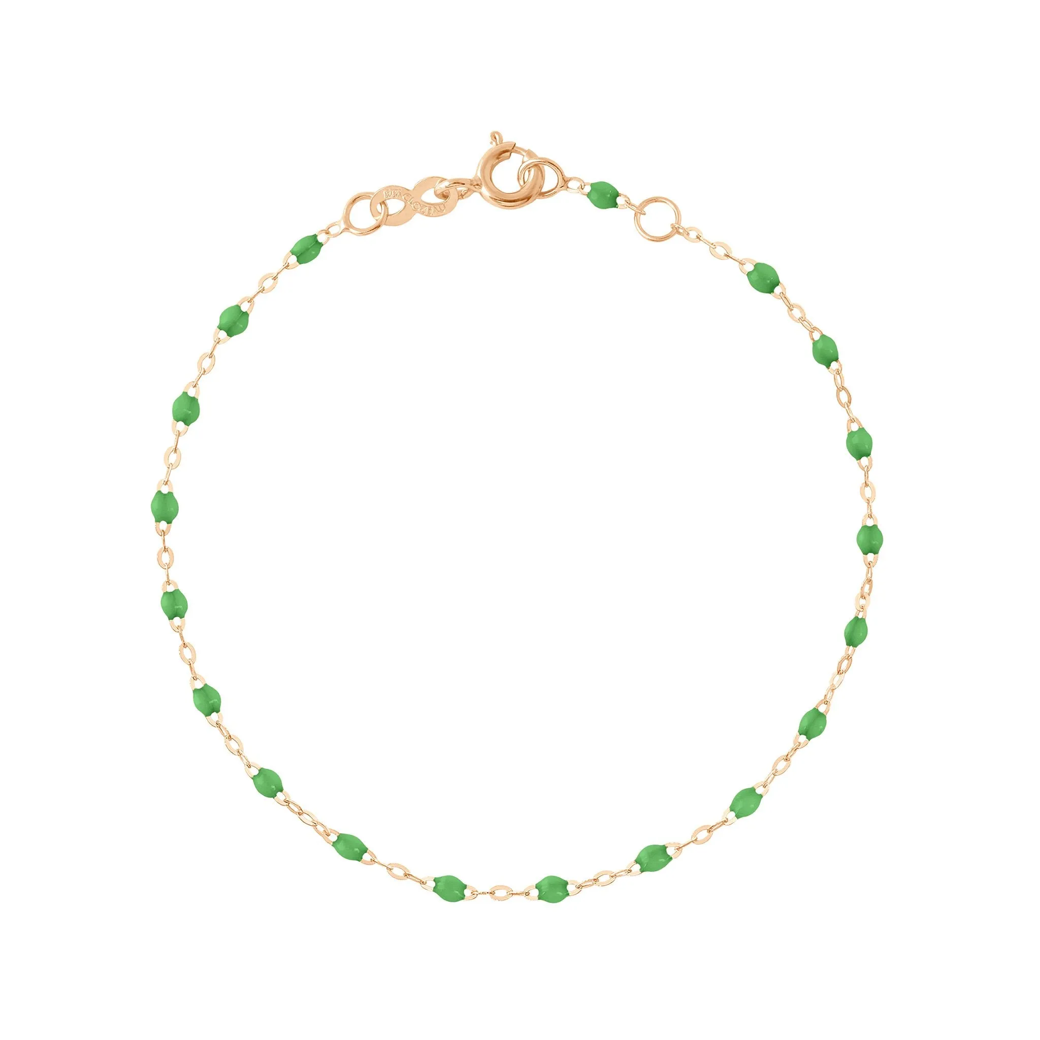 Classic Gigi Green bracelet, Rose Gold, 6.7"