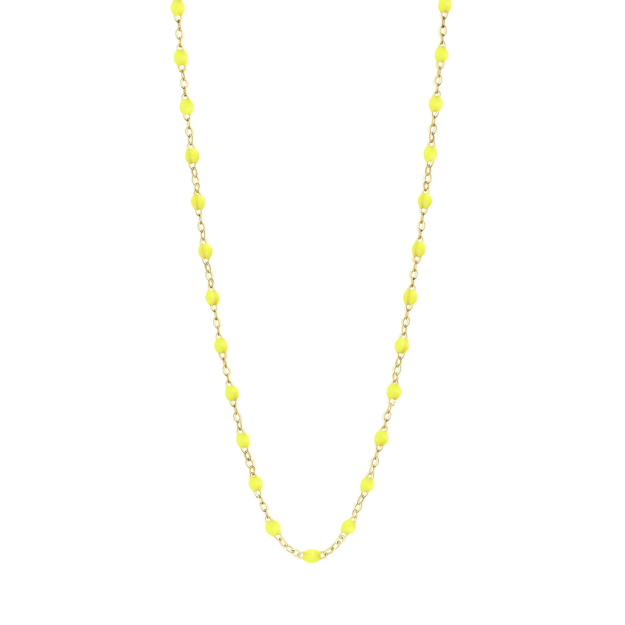 Classic Gigi Lime necklace, yellow gold, 16.5"