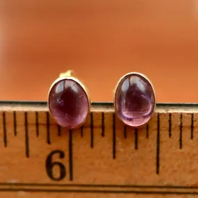 Deco Amethyst Stud Earrings