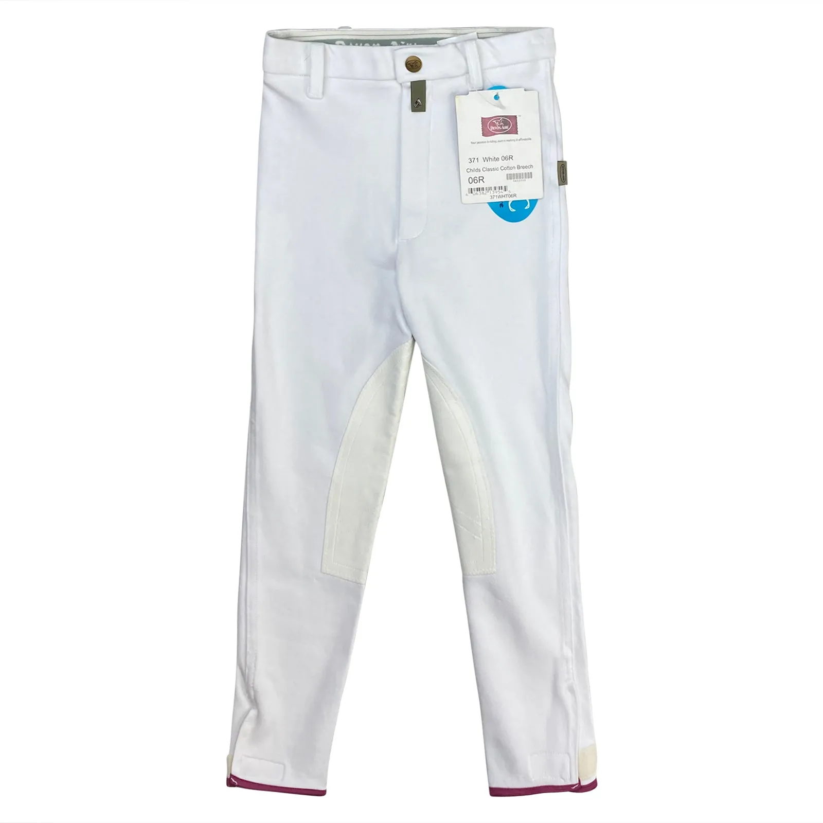 Devon-Aire Classic Breeches in White - Children's 6R