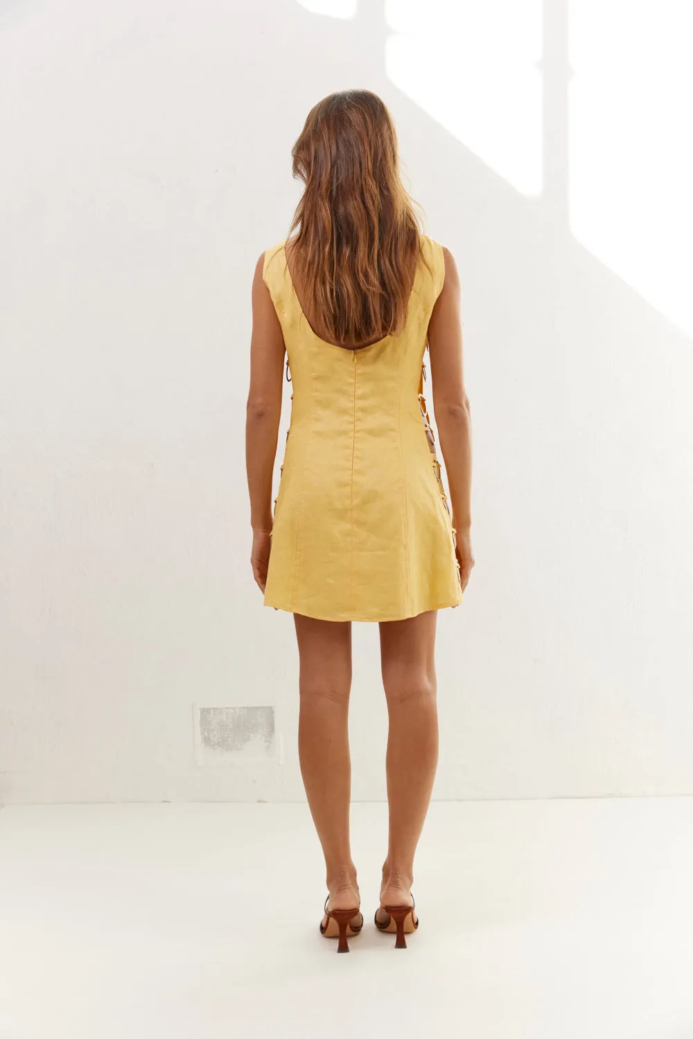 Discoteca Mini Dress Yellow