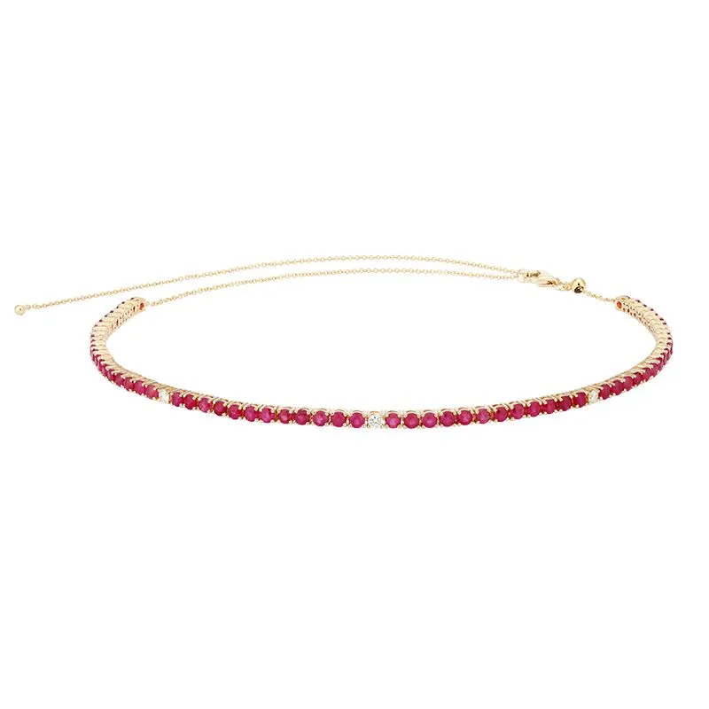 Gemstone & Diamond Tennis Choker