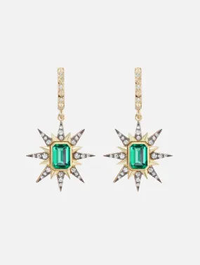 Genevieve Emerald Starburst Earrings