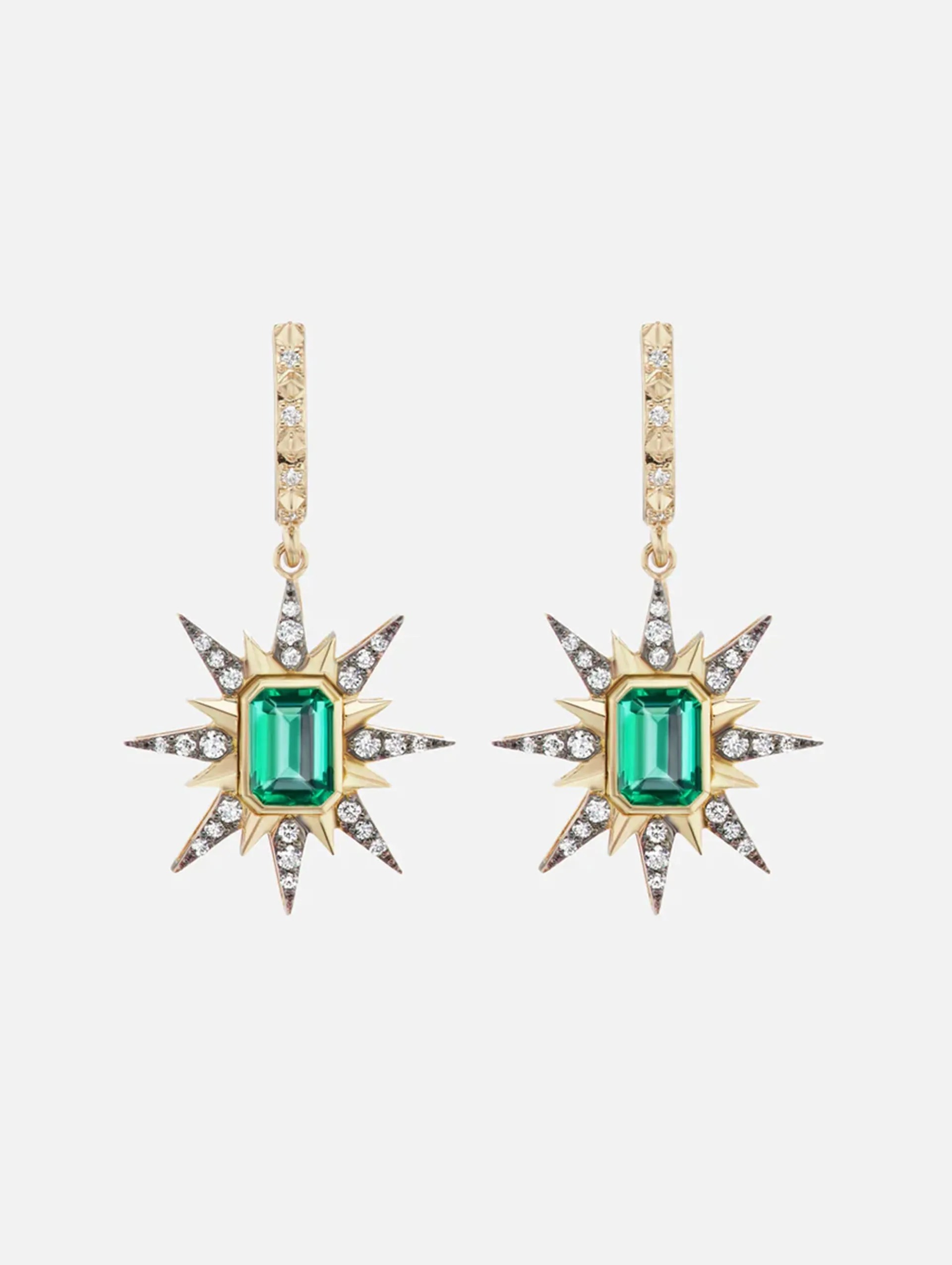 Genevieve Emerald Starburst Earrings