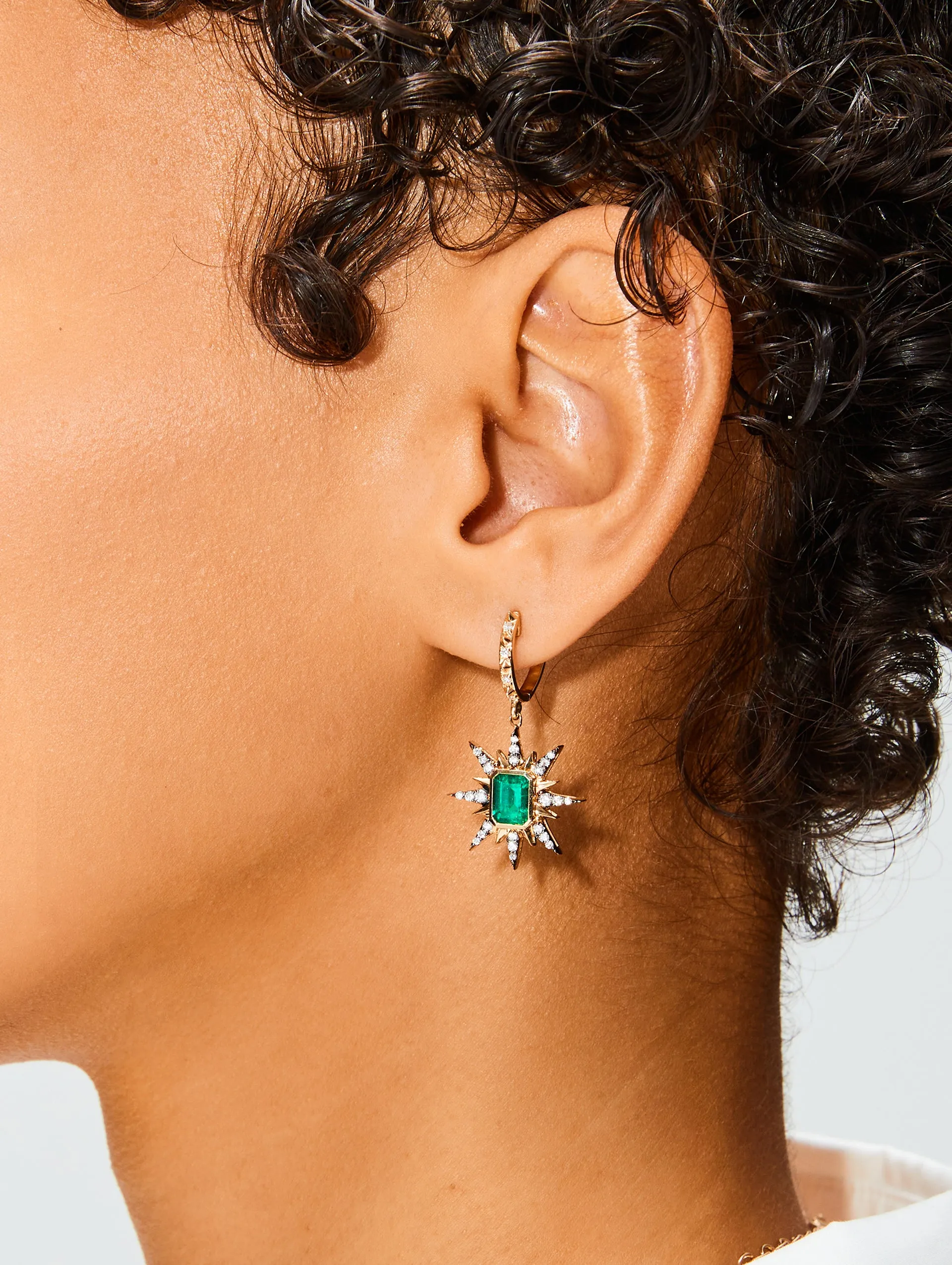 Genevieve Emerald Starburst Earrings