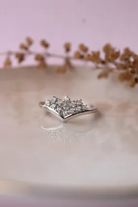 Grandeur Crown Sterling Silver Ring