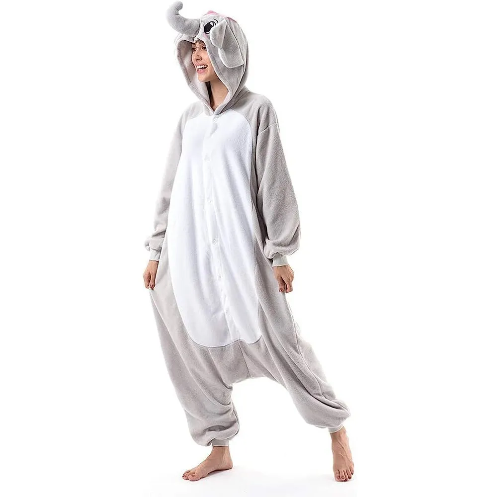 Grey Elephant Adult Onesie