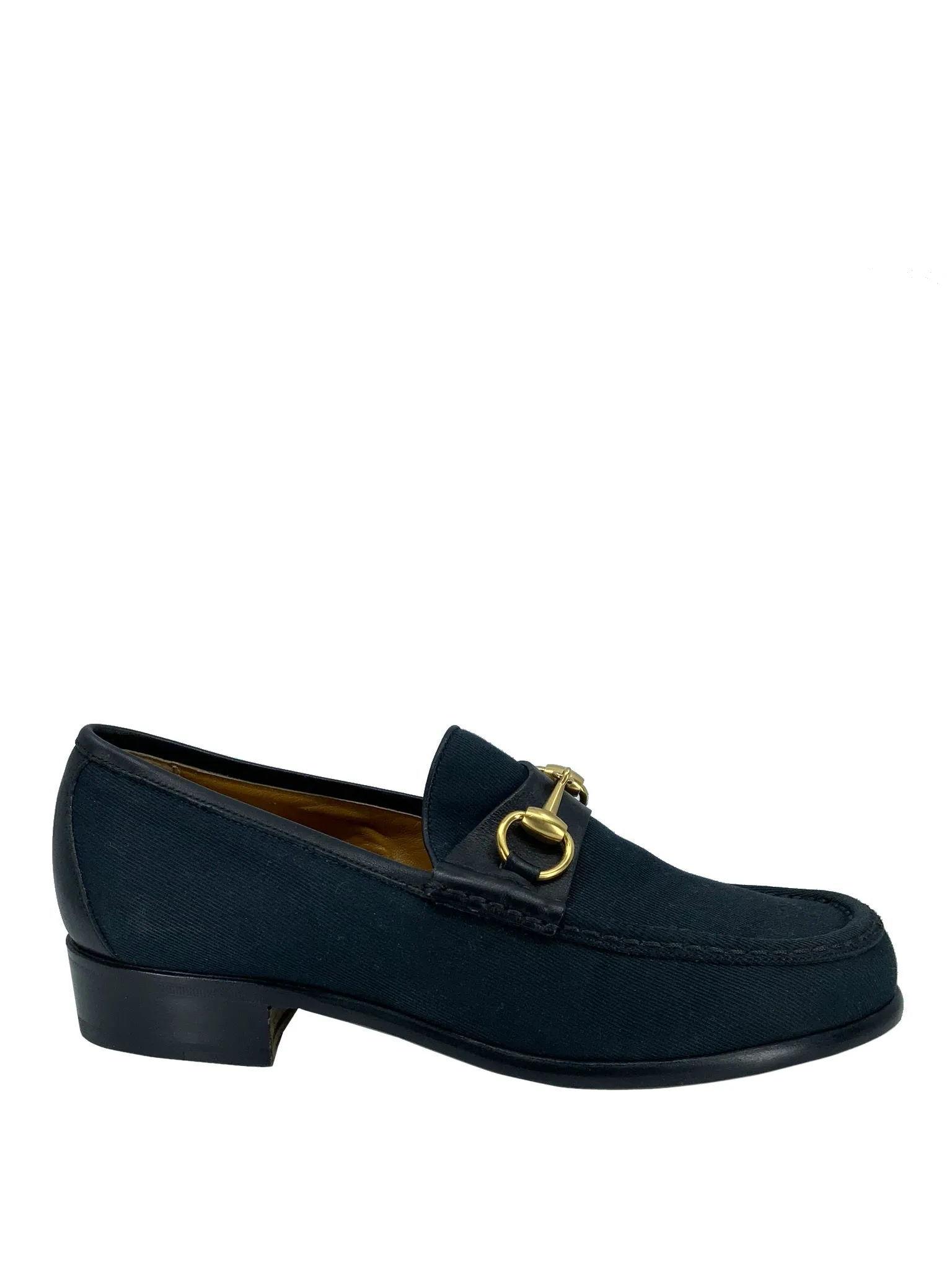 Gucci Canvas Classic Horsebit Loafer Size 5.5