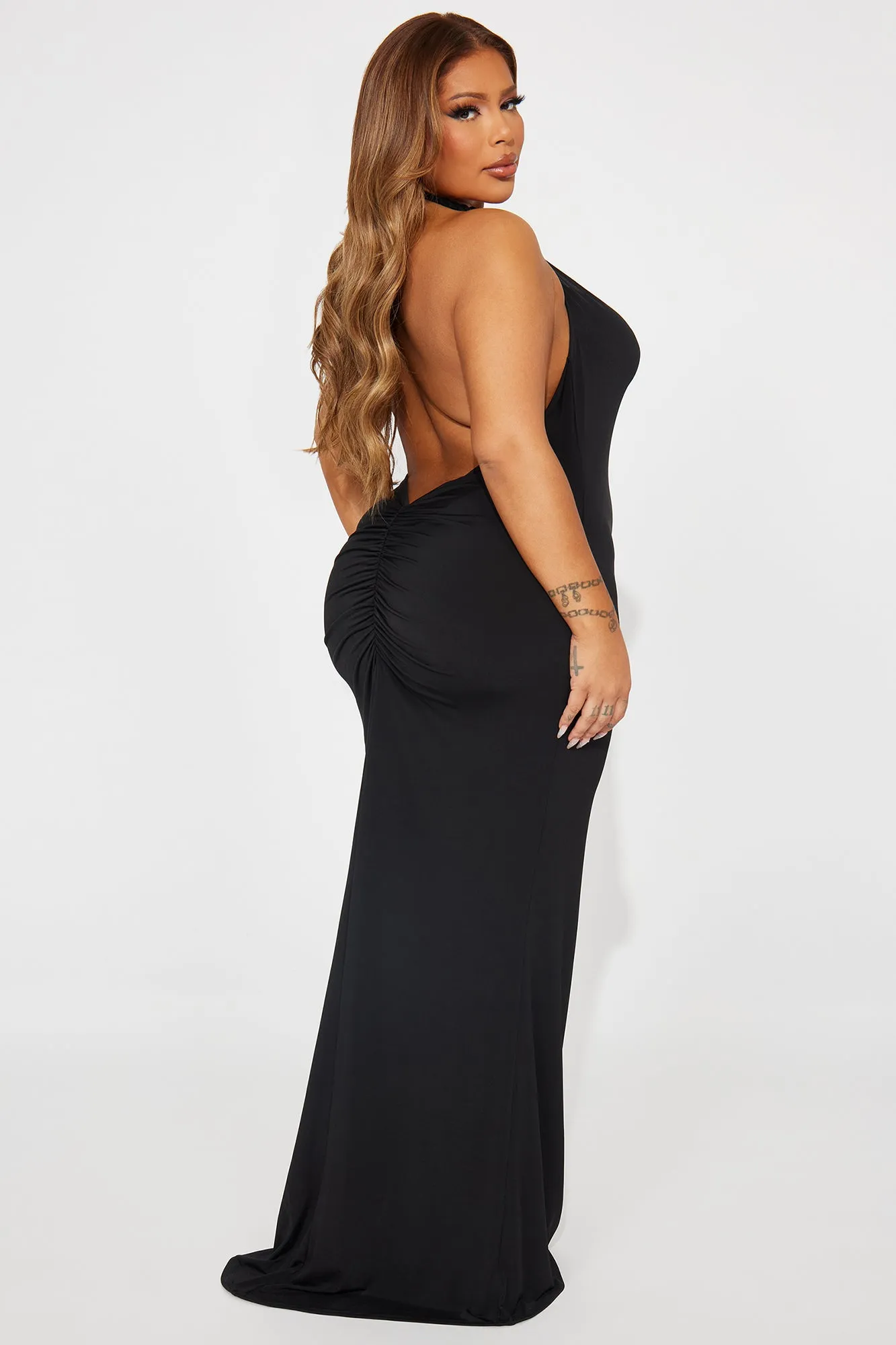 Hannah Multiway Backless Maxi Dress - Black