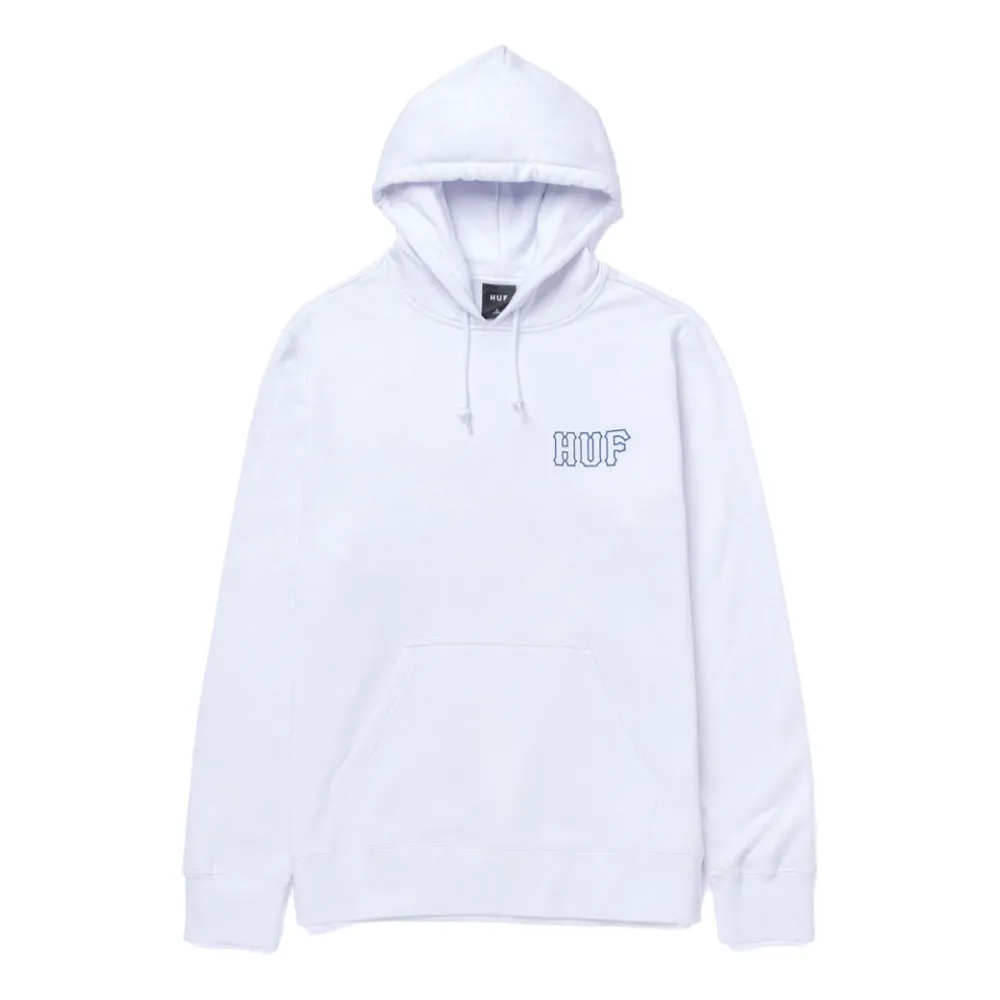 HUF BARB WIRE CLASSIC H P/O HOODIE-WHITE