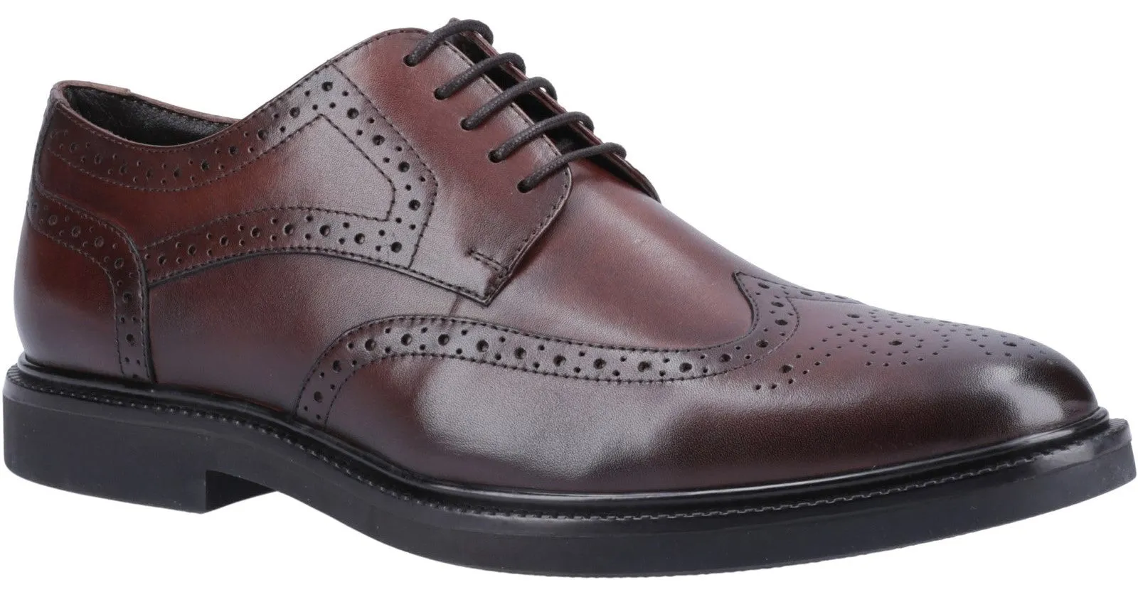 Hush Puppies Kingston Brogue Mens Leather Lace Up Brogue Shoe