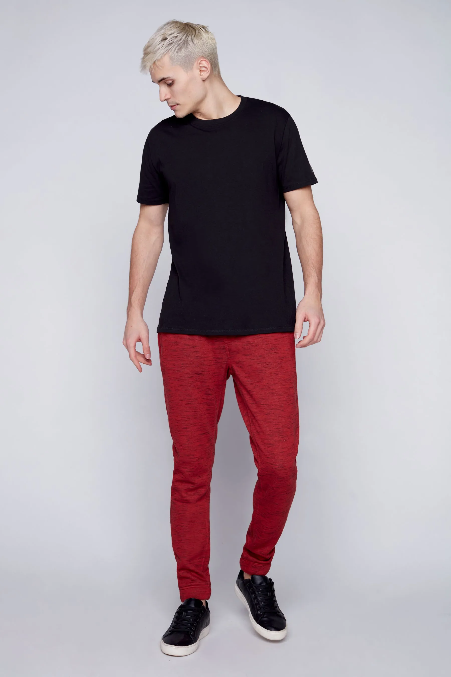 JAGGER - 5 Pocket Fleece Jogger - Heather Red