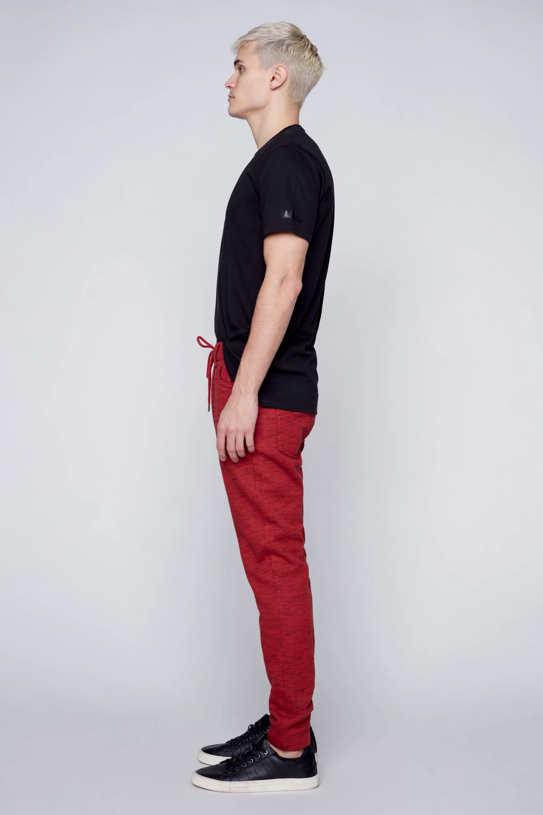 JAGGER - 5 Pocket Fleece Jogger - Heather Red