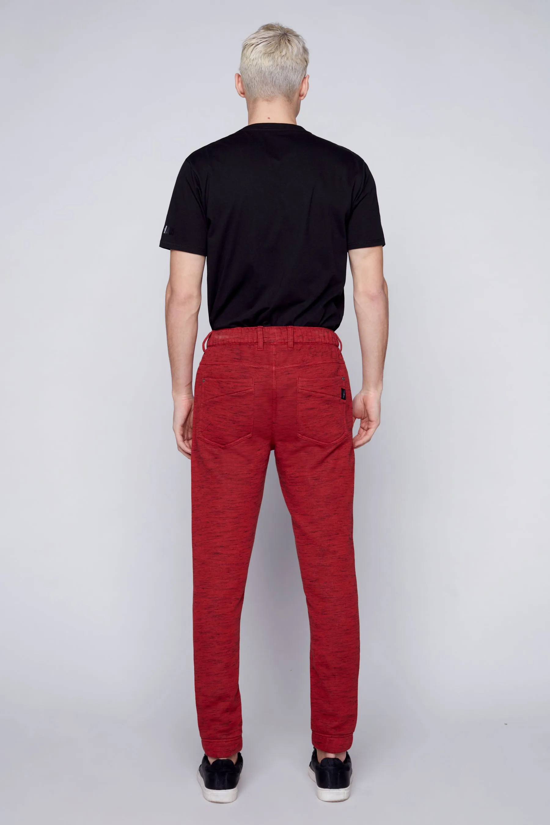 JAGGER - 5 Pocket Fleece Jogger - Heather Red