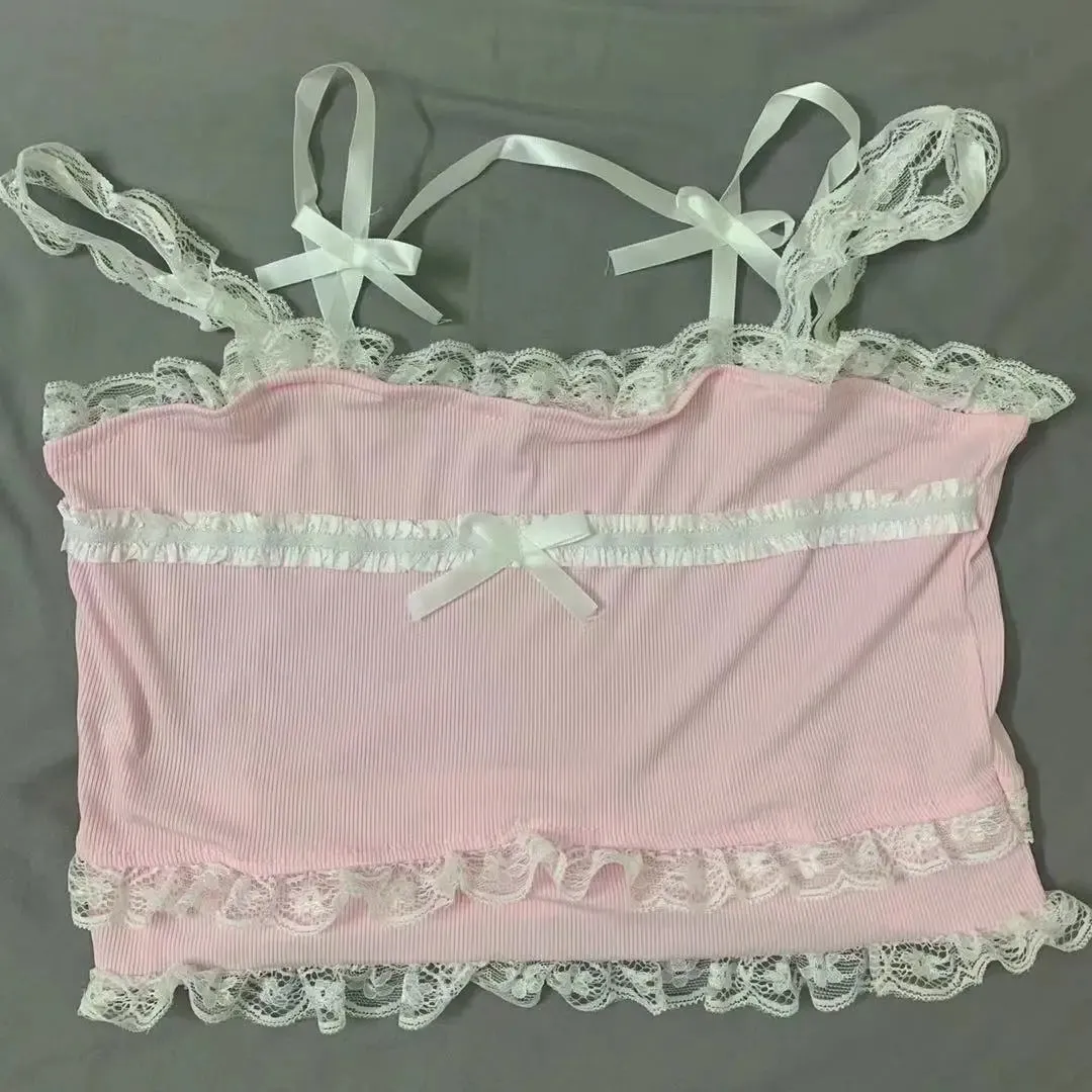 Kawaii Lolita Bow Crop Top - Japanese Style