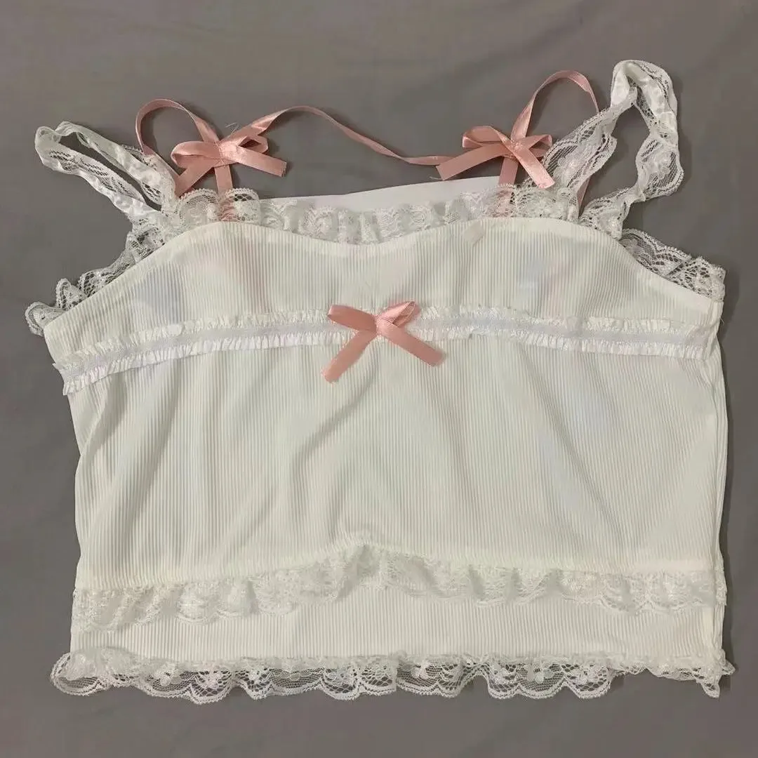 Kawaii Lolita Bow Crop Top - Japanese Style