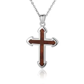 Koa Wood Cross Pendant