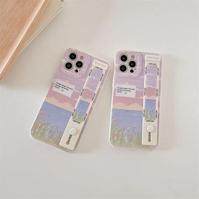 Landscape Painting Cute Phone Cases for iPhone 13, 14 Pro, 12, 11, XS Max, X, XR, 7, 8 Plus