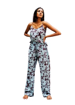 Marina Long Pant - Blue Shadow Floral