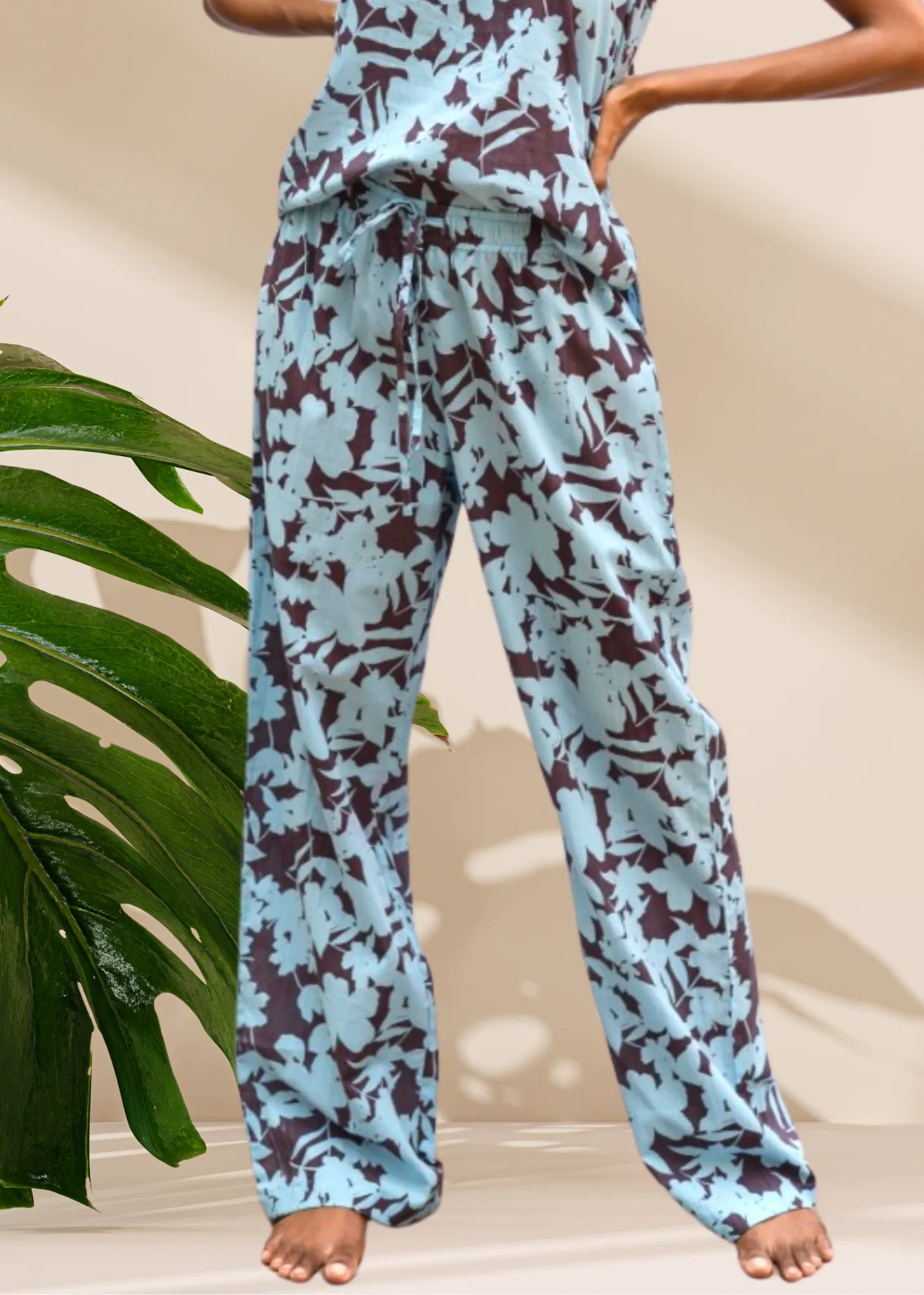 Marina Long Pant - Blue Shadow Floral