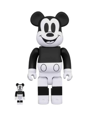 Medicom Toy Be@arbrick Mickey Mouse (B&W 2020 VER.) 100% & 400% Set