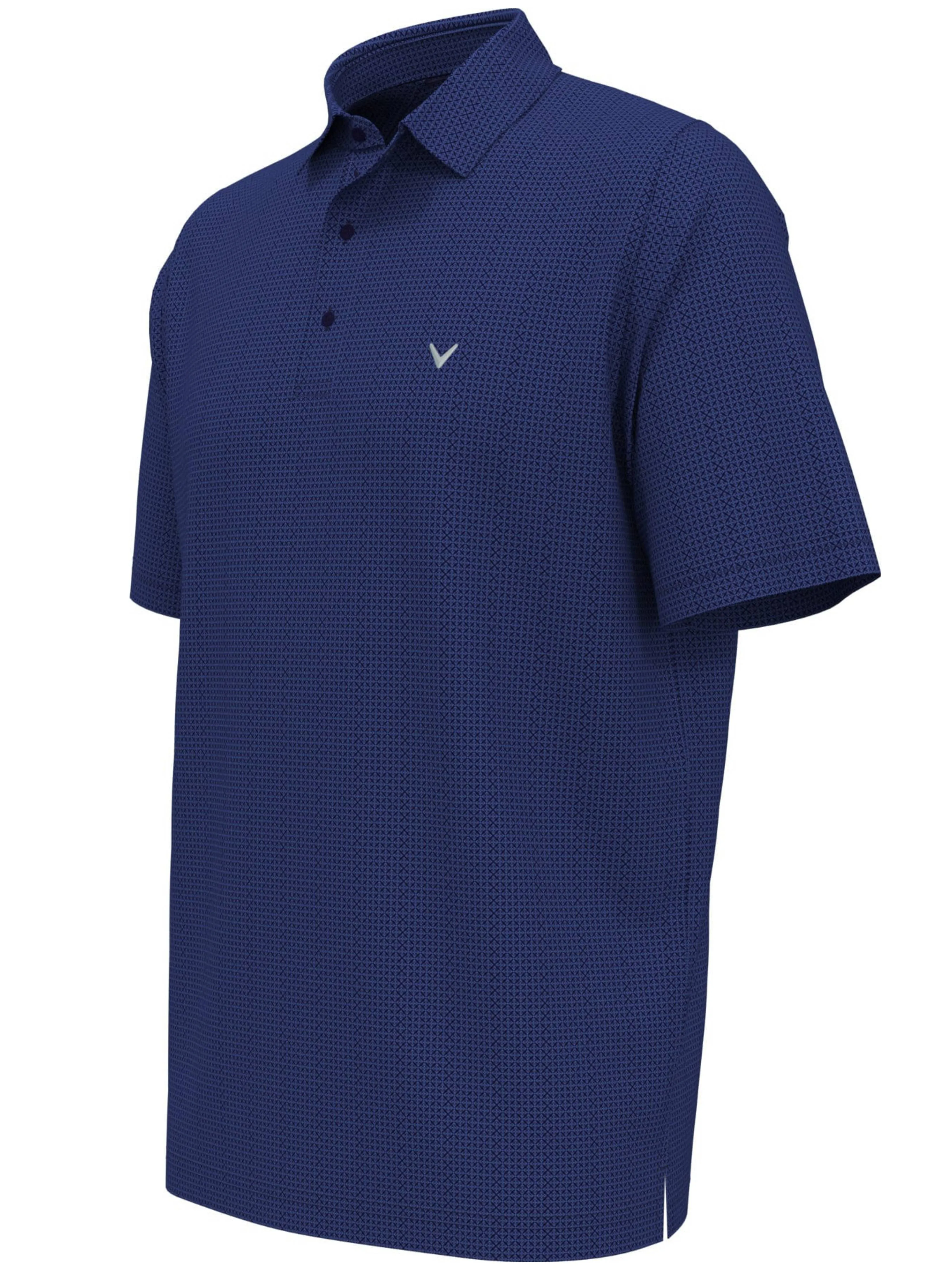 Mens Chevron Foulard Print Golf Polo