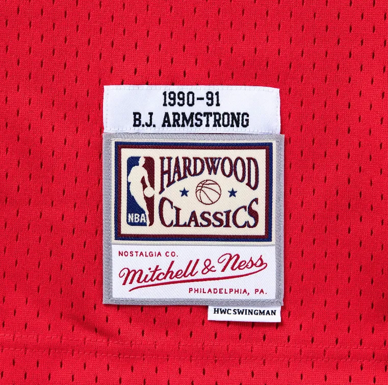 Mens Chicago Bulls B.J. Armstrong Mitchell & Ness Red 1990-91 Hardwood Classics Swingman Jersey