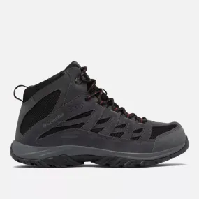 Mens Crestwood Mid Waterproof Wide - Black Charcoal