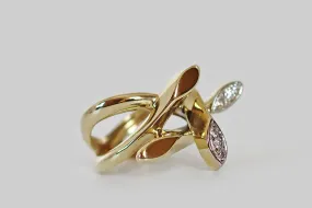 Mid Century Modernist Nest of Vipers Snake Ring