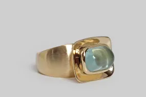 Modernist Aquamarine Offering Ring