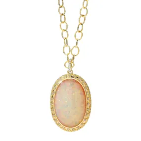 Mogul Ethiopian Opal Diamond Wraparound Pendant