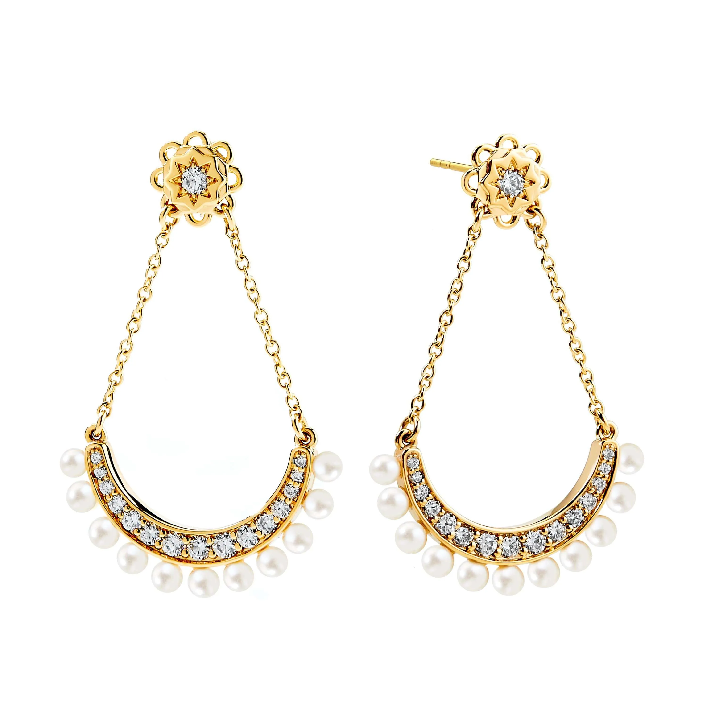 Mogul Pearl & Diamond Earrings