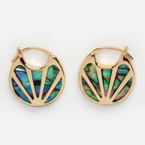 Moonage Abalone Hoop Earrings