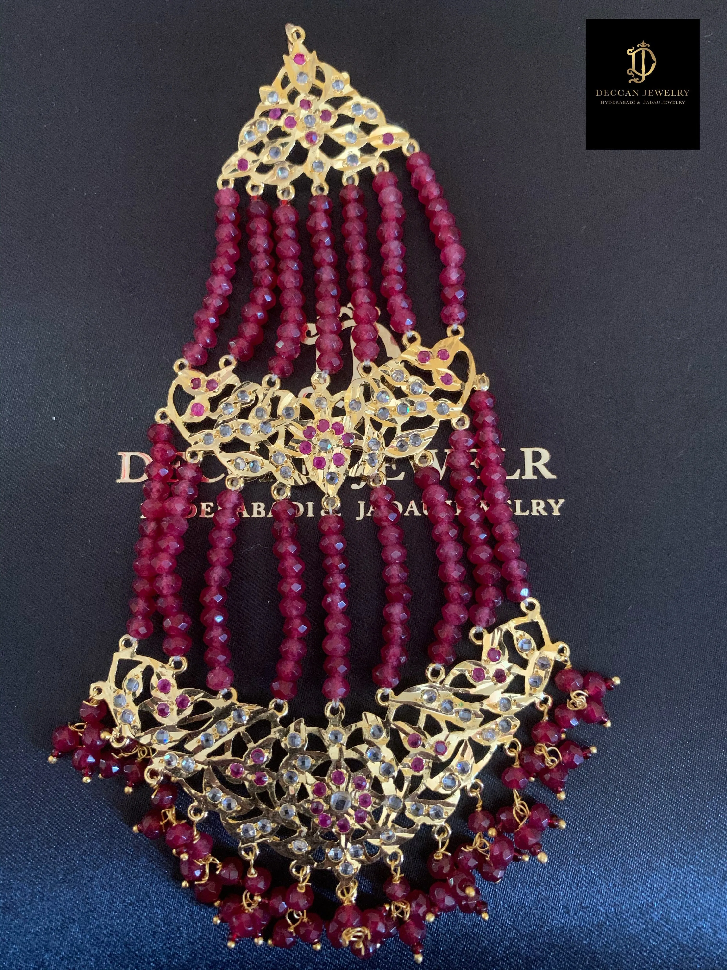 Noor bridal set in rubies (SHIPS IN 4 WEEKS )