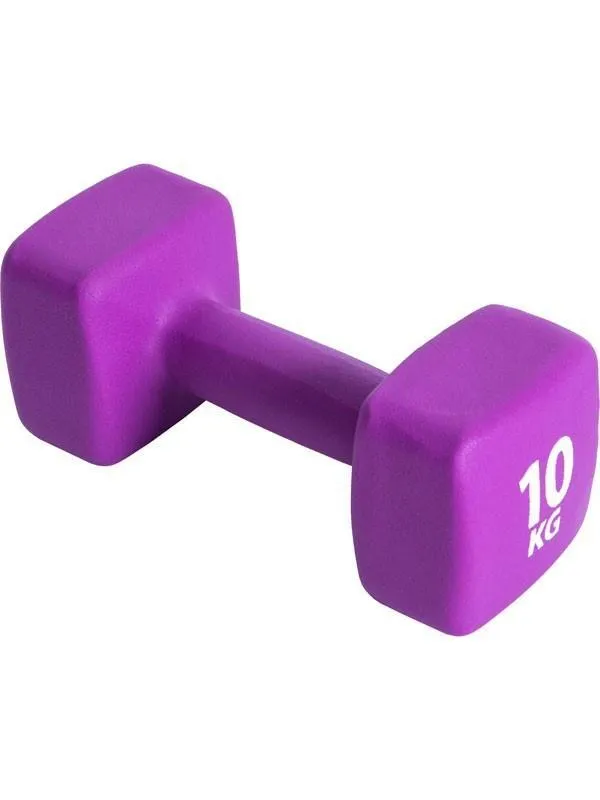 Pure 2Improve Set Neoprene Dumbbell 2x10 kg P2I201460 265954 pair of dumbbells purple